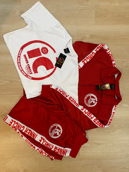 Men & Women Red & White Tracksuits Combo set